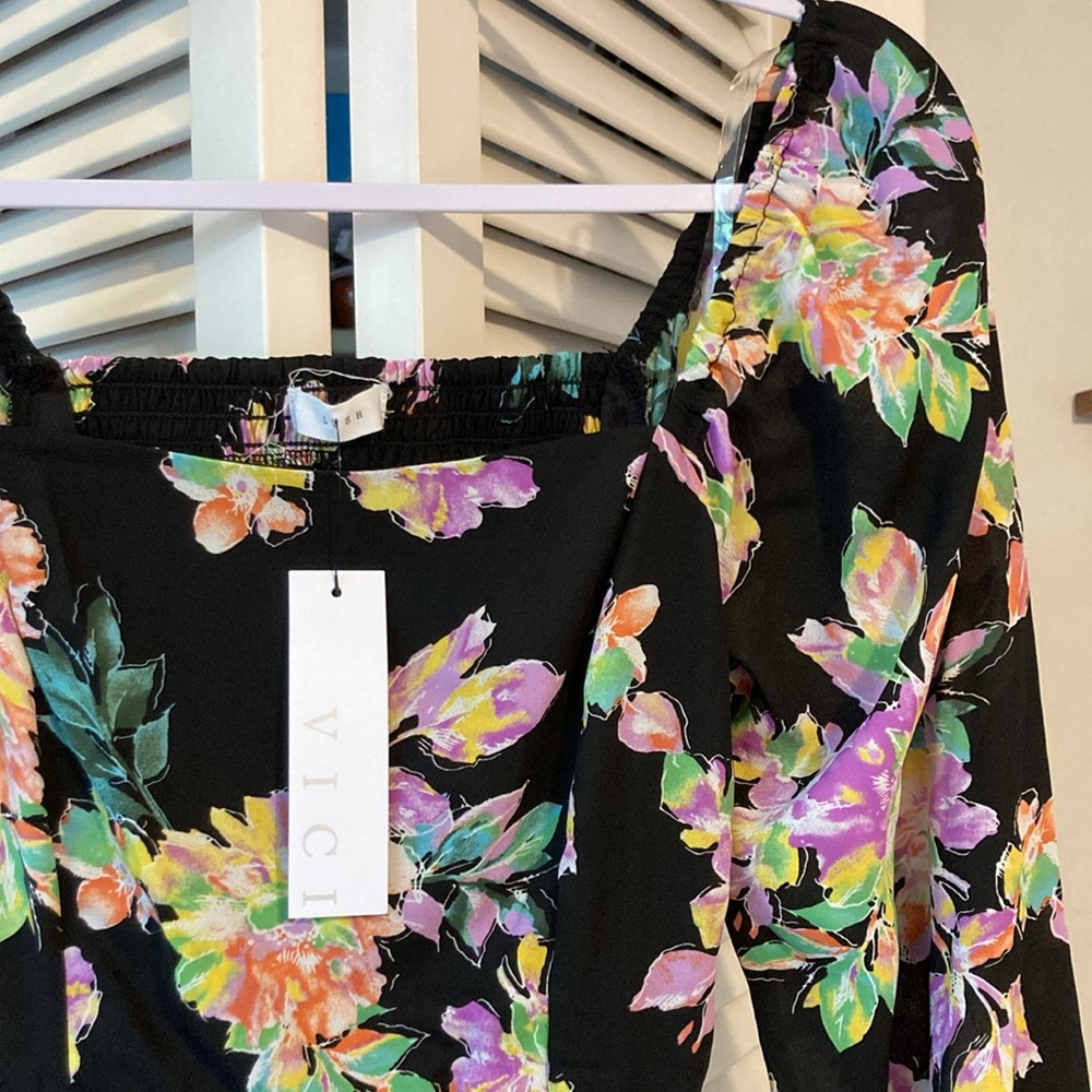 BNWT VICI Long Sleeve Floral Mini Dress